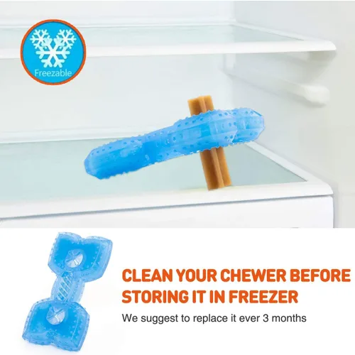 Pet Products Arctic Freeze Fetch - Mordedor refrigerante de alimentos congelable, juguete masticable con golosinas