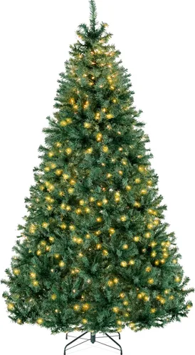Vista 18 de Best Choice Products Árbol de Navidad negro preiluminado de 4.5 pies, decoración navideña completamente artificial para el hogar, oficina