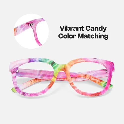 Vista 4 de Zeelool Gafas de bloqueo de luz azul cuadradas retro unisex de gran tamaño Harrell ZOP049594