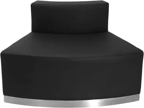 Vista 7 de Flash Furniture HERCULES Alon Series Black LeatherSoft Configuración de recepción, 3 piezas