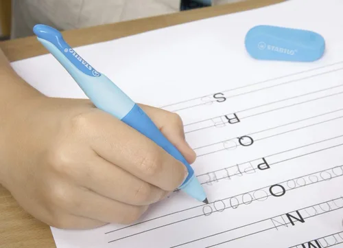 Vista 4 de STABILO Portaminas Ergonómico EASYergo 3.15 - Zurdo - Rosa/Lila + Sacapuntas