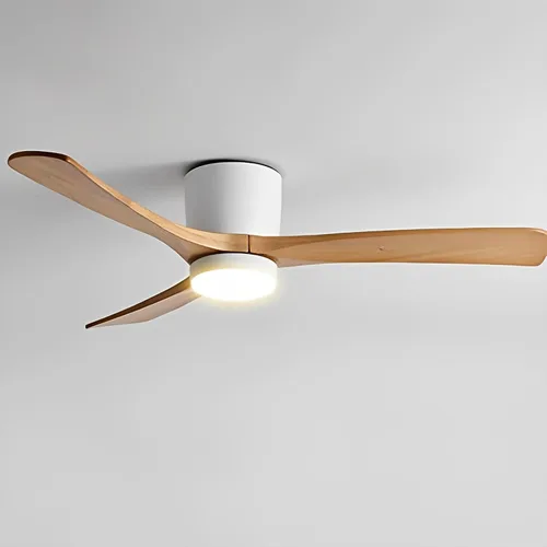 Vista 9 de Ventilador de techo gris de 36 pulgadas con luz, montaje empotrado para dormitorio y sala de estar
