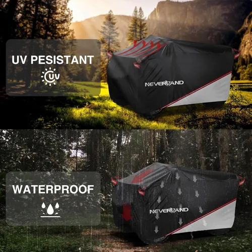 Vista 8 de NEVERLAND Cubierta impermeable para cuatrimoto al aire libre - Cubierta resistente al desgarro de 4 ruedas para todo tipo de clima, protección UV