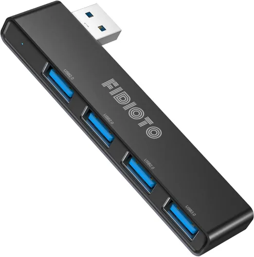 Vista 17 de Hub USB multipuerto, Fidioto adaptador USB de 4 puertos (1 * hub 3.0, 3 * hub 2.0), hub USB para laptop, iMac Pro, MacBook Air, Mac mini/Pro, PC 4