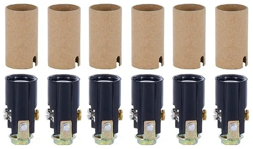 Vista 2 de Creative Hobbies 10025 Candelabro Base Fenólica sin llave, 1-1/2 pulgadas de alto total, 1/8 IP Hembra, 1/8 IP, paquete de 6