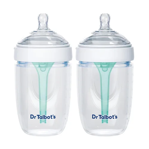 Vista 9 de Dr. Talbot's Botella de silicona anticólicos - Biberón autoferilizante para recién nacidos - 5 oz - Aqua