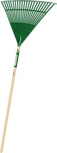 Vista 4 de Truper, rastrillo para jardín, profesional, de acero, Tru Tough - Rastrillo plástico para arbustos con cabeza de 20,32 cm