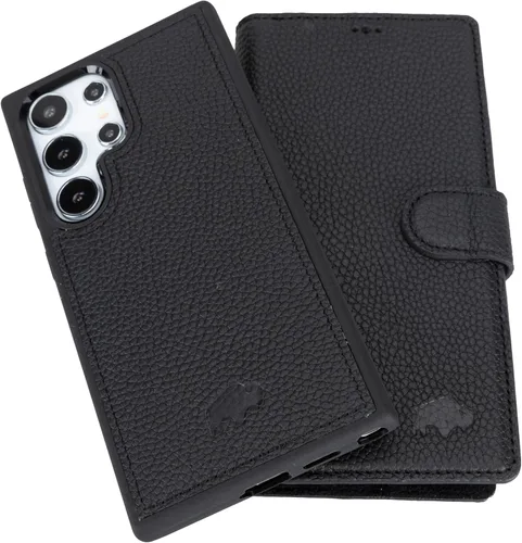 Vista 27 de BLACKBROOK Funda tipo cartera de piel para Samsung S24, extraíble 2 en 1, para carga inalámbrica, 4 ranuras para tarjetas, bolsillos para efectivo e