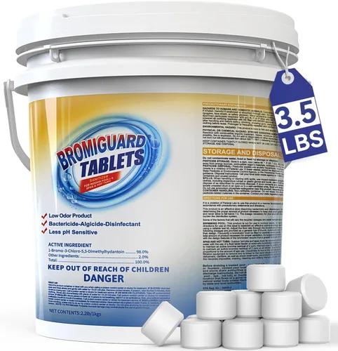 Vista 10 de Tabletas de Bromo para SPA Bañera de Hidromasaje 1lb 50LB Tabletas Bromantes Refuerzo Elimina Bacterias Algas Sensación de Agua Suave Sin Olor a