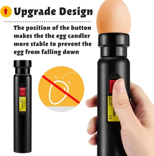 Vista 4 de Magicfly Probador de huevos recargable con luz LED fría brillante para monitorear el desarrollo de huevos, lámpara de candelabro LED