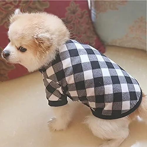 Vista 4 de Idepet Suéteres para perros, ropa para cachorros y gatos, suéter de invierno para perros, suéter de forro polar suave y cálido para perros pequeños