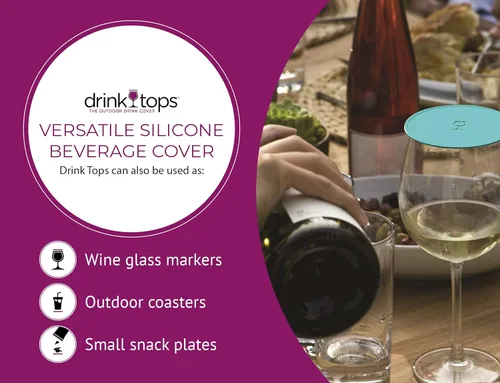 Vista 7 de Drink Tops Tap and Seal - Cubierta para vaso de bebida al aire libre, succiona suavemente a los vasos para mantener las partículas fuera y reducir