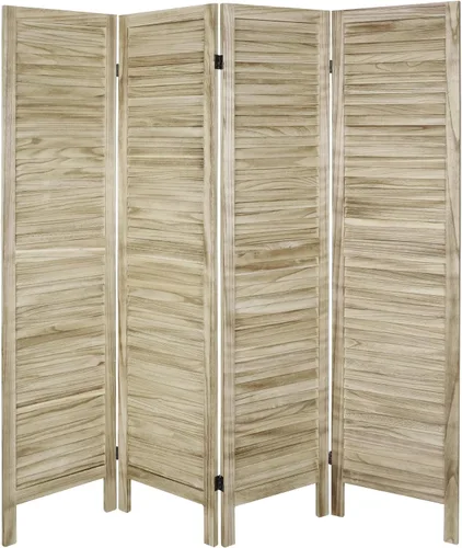 Vista 25 de ECOMEX Divisor de habitación de madera con 8 rejillas de 5.6 pies de alto, paneles de pantalla de privacidad plegables, pared divisora