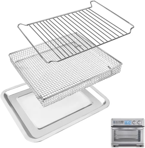 GWY Piezas para freidora de aire Cuisinart TOA-95, horno tostador, 3 piezas para hornear con freidora de aire, bandeja para horno, accesorios para