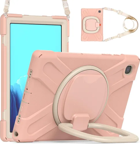 Vista 142 de Funda de rotación 360 para Galaxy Tab ActivePro/Tab Active4 Pro/Active 5 Pro de 10.1 pulgadas, funda resistente con anillo giratorio, soporte