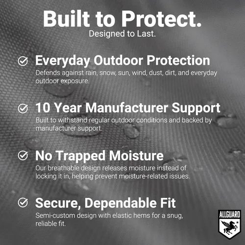 Vista 5 de Car Covers Funda Weatherproof Max para Camión y Garantía Compatible con Dodge 1981-1983 Ram D100 Cabina Regular, 8' y Carcasa – Cubierta