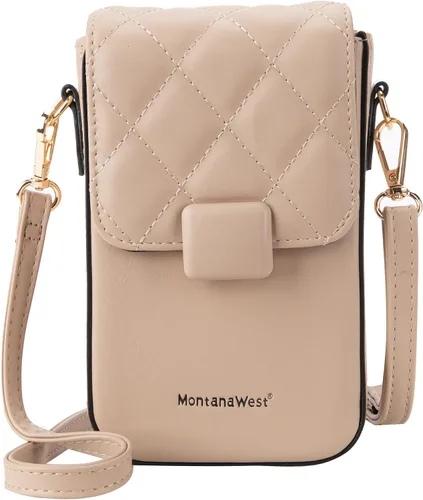 Montana West Bolso cruzado pequeño para teléfono celular con ranuras para tarjetas de crédito con bloqueo RFID