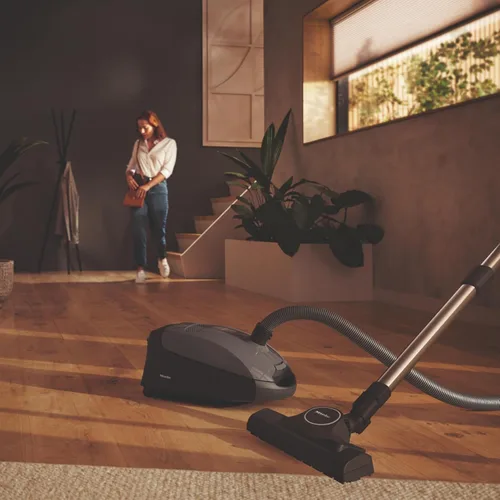 Vista 9 de Miele Classic C1 Pure Suction Bagged Canister Vacuum, Graphite Grey - Portable, Household