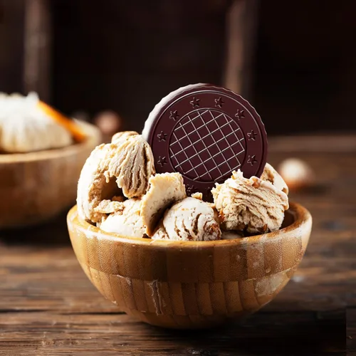 Vista 8 de Fiorella Crunch - Galletas de oblea de chocolate oscuro, 18 unidades, obleas finas crujientes cubiertas de chocolate con capas de relleno de crema