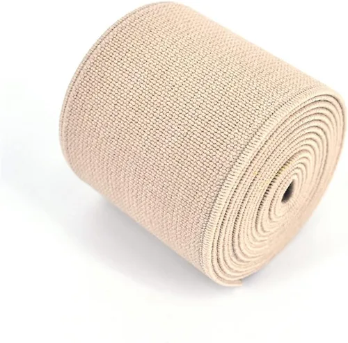 Vista 29 de 1 rollo de cordón elástico plano de 1.5 pulgadas de ancho por 3 yardas de banda elástica sarga de doble cara (#1 Blanco)