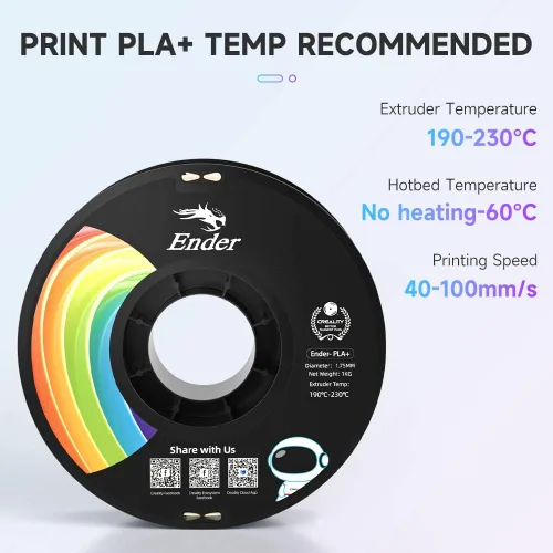 Vista 5 de Creality Filamento para Impresora 3D, Filamento PLA Plus 1.75mm Beige, PLA Pro Dureza Mejorada Exactitud Dimensional +/- 0.03mm, Carrete de 1KG