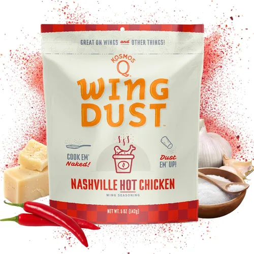 Vista 10 de Condimentos para alitas de pollo –paquete variado (cada bolsa condimentará 10-15 libras de alas)–Libre de gluten y GMS