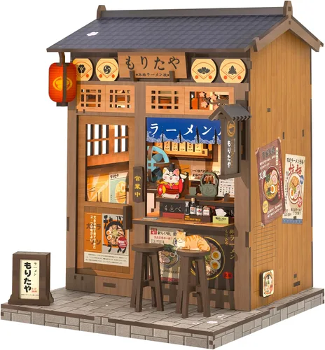 Vista 20 de CUTEBEE Kit de Rincón de Libros, Kit de Casa en Miniatura DIY Booknook, Casa Pequeña, Rompecabezas de Madera 3D, Kit de Casa de Muñecas para Adultos