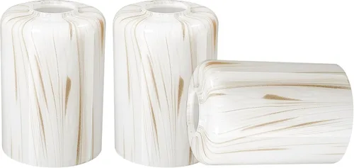 Vista 8 de Pantallas de cristal cilíndrico 3P para aplique de pared, cubierta de luz de vidrio soplado, cubierta de luz de ventilador de techo, accesorio