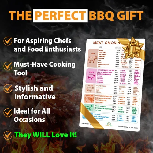 Vista 6 de Mejor versión mejorada Imán de temperatura de carne blanca y guía para ahumar carne, accesorios de color fresco para barbacoa, asar pellets, ahumar