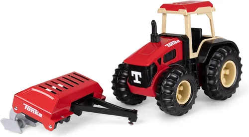 Tonka Steel Classics Tractor de granja y arado, eExclusivo