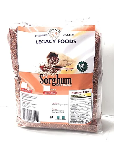 Legacy Foods Red Sorghum (Oka Baba) Grain, 5lbs/2.27kg