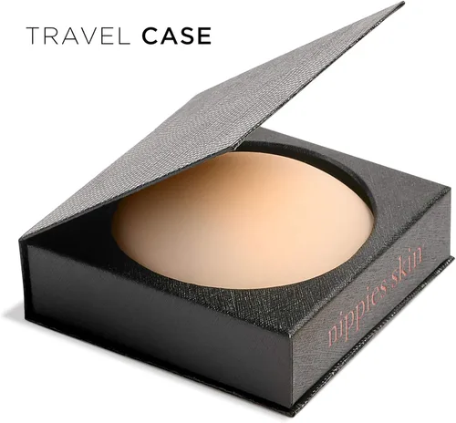 Vista 7 de NIPPIES Fundas de pezón con forro de brasier no adhesivo para mujer, insertos reutilizables de silicona no se muestran con caja de viaje