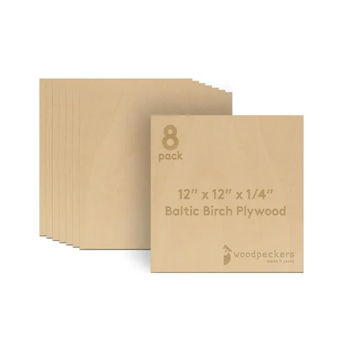 Madera contrachapada de abedul báltico de 0.236 in de 14 x 12 x 12 pulgadas, caja de 8 madera artesanal de grado BBB, más fuerte que las hojas de