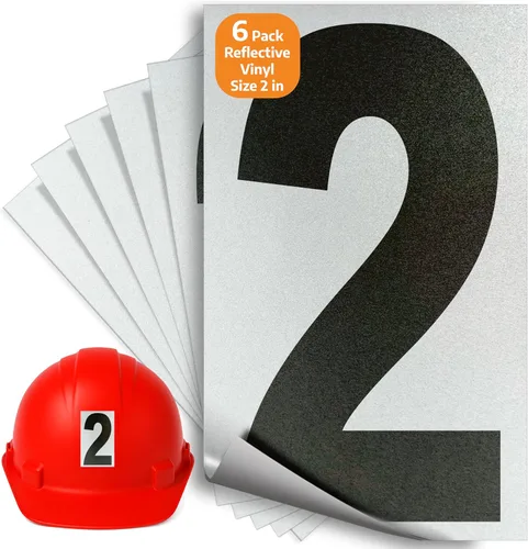 Vista 122 de iSYFIX Calcomanías de vinilo negro número 0 (Zero) – Paquete de 6 calcomanías de 1.5 pulgadas – Calcomanías de alta calidad, fondo reflectante