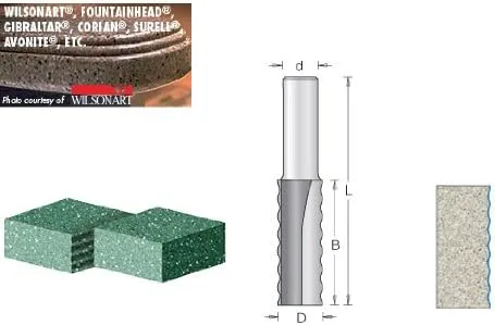 Vista 5 de Amana Tool - 57260 Junta de pegamento ondulado con punta de carburo superficie sólida 5/8 de diámetro x 1-13/16 x 1/2 pulgadas