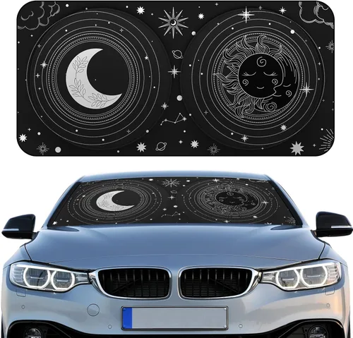 Vista 11 de Parasol plegable para parabrisas de coche, cubreventanas frontales para coche, accesorios para coche, protección contra el calor y los rayos UV