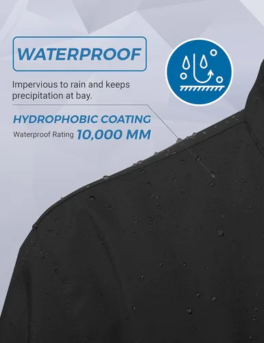 Vista 5 de Wantdo - Chaqueta de esquí impermeable para mujer, resistente al viento, chaqueta de lluvia para invierno, chaqueta cálida con capucha.