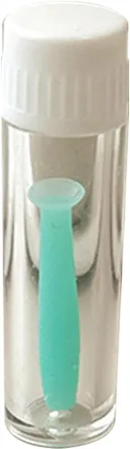 Herramienta de eliminación de lentes de contacto verde, émbolo de silicona para lentes suaves y duras, accesorio multiusos, herramienta auxiliar de