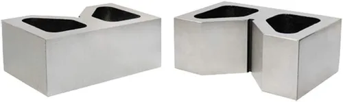 Juego de 2 piezas de hierro fundido V-Block 6" largo tierra 90 grados