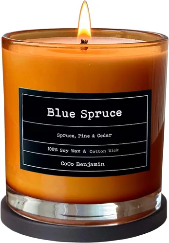 Vista 13 de Mecha de madera, 100% soja, altamente perfumada, vertida a mano, 8 onzas (lavanda ámbar)