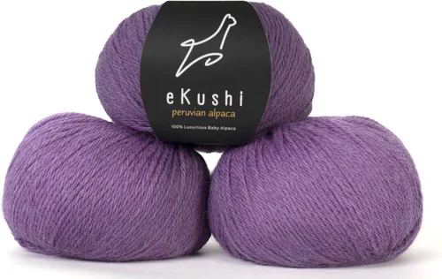 Vista 24 de 100% Hilo de Alpaca Baby para Tejer y Ganchillo - 1 Cono de Hilo Premium DK - Ligero, Hipoalergénico y Térmico Hecho en Perú - Ideal para Proyectos