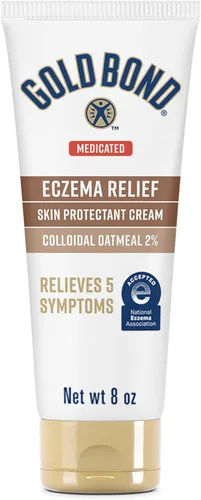 Gold Bond Crema protectora de piel para aliviar el eccema medicado, 8 onzas, con harina de avena coloidal al 2%