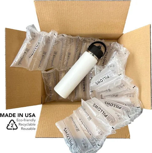 Vista 5 de AirPillows™ 5000 Premium UNFILLED Air Film 1 Roll (1650 Ft), 5000 Pillows (4x8 In Ea) like Packing Peanuts Foam Paper Strong Nylon Void Fill