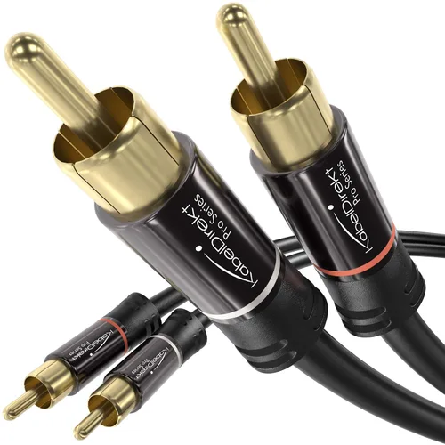 Vista 10 de CableDirect - Cable RCA/Phono de 3 pies, 2 × 2 enchufes, cable de audio estéreo, calidad de sonido prácticamente a prueba de roturas y impecable
