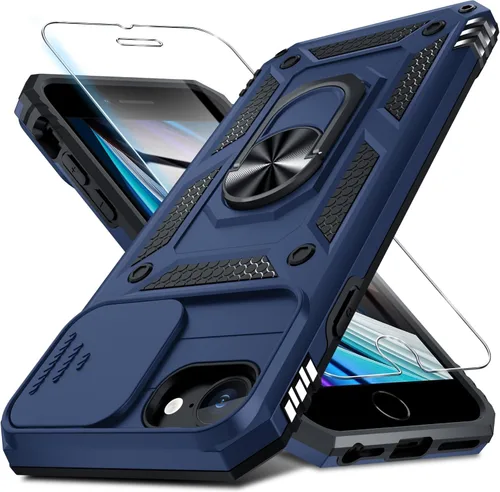 Vista 103 de Janmitta Funda para iPhone XR Cubierta de Teléfono con Cubierta Deslizante Integrada para Lente de Cámara + Protector de Pantalla, Resistente a Azul