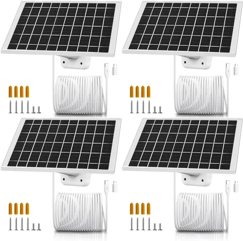 Vista 6 de Paquete de 2 cargadores de panel solar de 5 V 7 W compatibles con Arlo Essential 2K para exteriores de 2ª generación, cámara Arlo Essential XL de 2ª