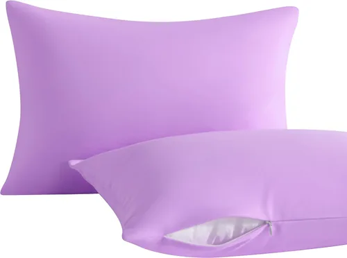 Vista 23 de NTBAY Paquete de 2 almohadas con fundas de almohada de algodón egipcio, relleno alternativo de algodón suave de 13 x 18 pulgadas, almohadas sobre