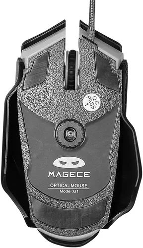 Vista 8 de Magece G1 Professional 3200 DPI LED óptico USB con cable con 6 botones Ratones de ratón para juegos para computadora PC Gamer(negro)