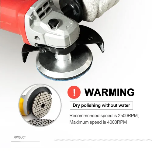 Vista 3 de SHDIATOOL Dry Diamond Polishing Pads 4- Inch Set for Granite Marble Stone