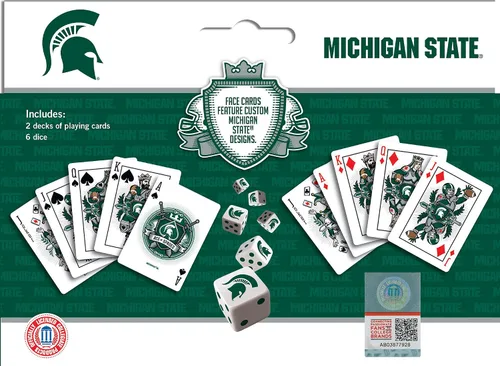 Vista 4 de MasterPieces Game Day - NCAA Texas A&M Aggies - Paquete de 2 cartas de juego y dados - Juego con licencia oficial para adultos y familia